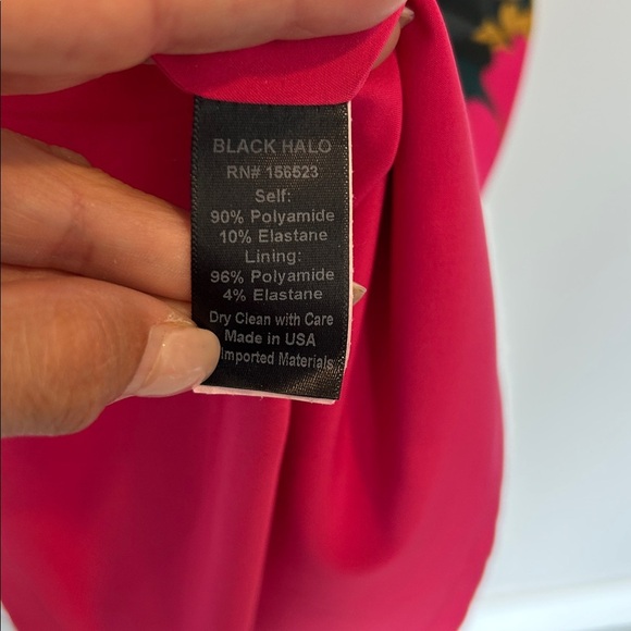 Black Halo One Shoulder Ruffle Floral Dress - Picture 6 of 7